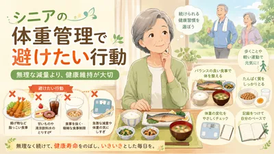 シニアの体重管理で避けたい行動