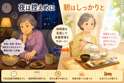 体重が増えやすい時間帯とその対策